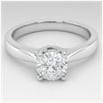 18k White Gold Round Brilliant Solitaire 1.02ct Diamond Ring JM2409