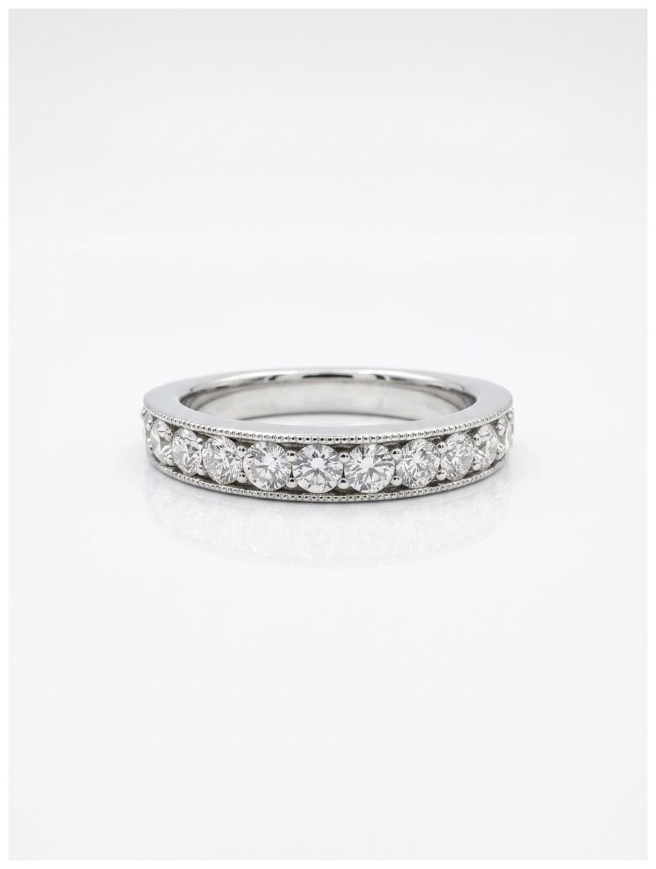 James Moore & Co 0.75ct Natural Princess Diamond Platinum Jewellery