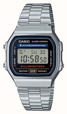Casio Винтажные коллекционные цифровые часы унисекс A168WA-1YES