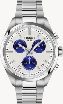 Tissot PR 100 计时码表（40毫米）白色表盘/不锈钢表带 T1504171101100