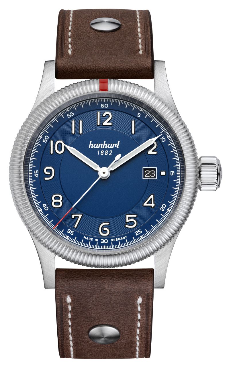 Hanhart automatique Pioneer One (42 mm), cadran bleu montre