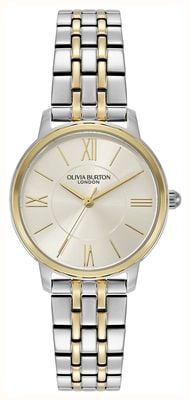 Olivia Burton Quadrante champagne classico Westbourne (30 mm) / bracciale in acciaio inossidabile bicolore 24000351