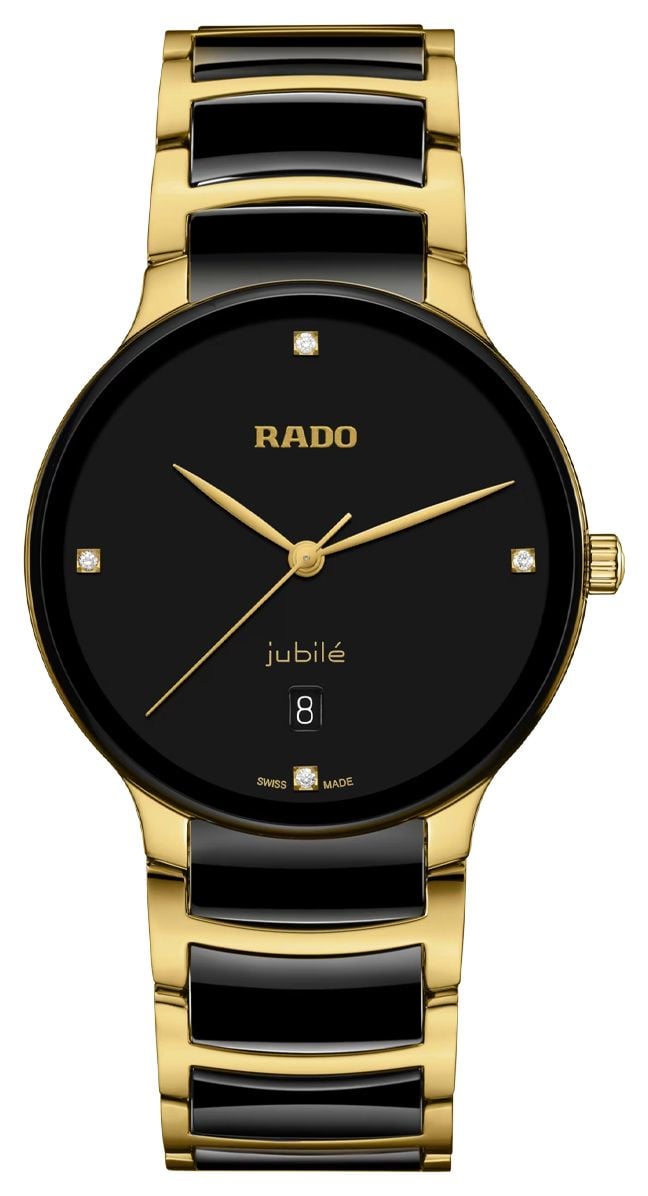 RADO Centrix diamants quartz (39,5 mm) cadran noir / cÃ© montre