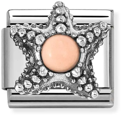 Nomination Classic Starfish Pink Coral Stone Charm 330511/07