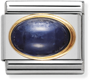 Nomination Classic OVAL STONES In Stainless Steel With 18ct Gold SAPPHIRE Charm 030504/08