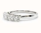 Round Brilliant Natural Diamond 18ct White Gold Five Stone Ring JM5872 - alternate view 2