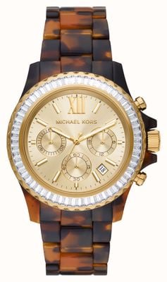 Michael Kors Everest horloge van acetaat met schildpadmotief MK7239