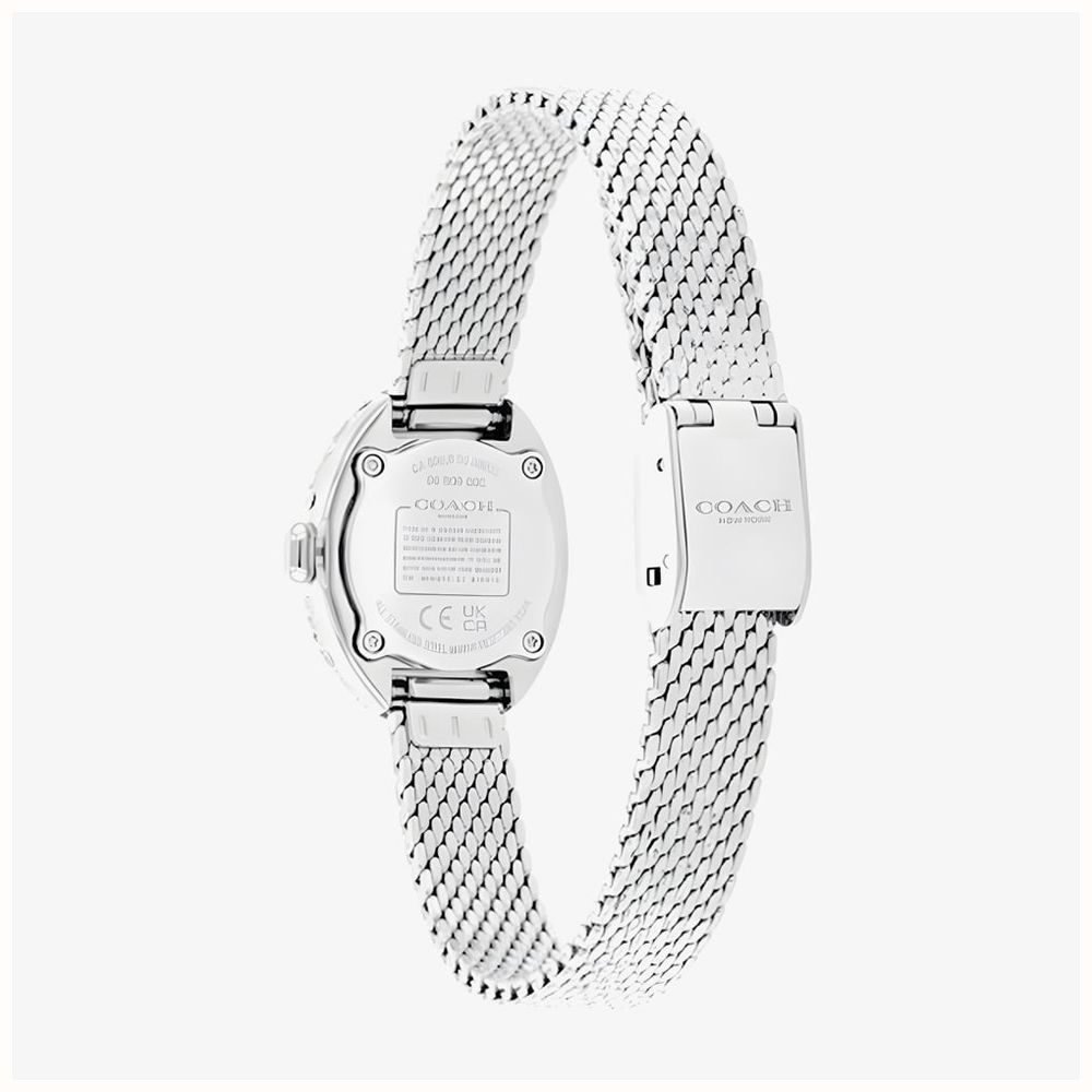 Coach Ladies Sammy Light Blue Dial Crystal Set Oval Mesh Bracelet Watch 14504689 - alternative Ansicht 3
