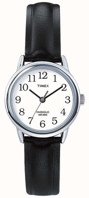 Timex Оригинальный черный кожаный ремешок easy reader T20441