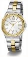 Guess Watches Women's Empress White Sunray Dial Two-Tone Stainless Steel Bracelet GW1095L3 - vista alternativa 2