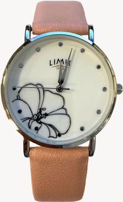 Limit Détail fleur cadran blanc / cuir rose 60133.73