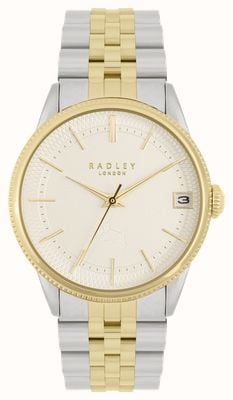 Radley Dames | beige wijzerplaat | tweekleurige roestvrijstalen armband RY4625
