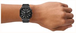 Armani Exchange Dual-Time Quartz (40mm) Black Dial / Black PVD Stainless Steel Bracelet AX1478 - 別ビュー 5