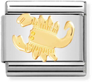 Nomination Classic Scorpio 18ct Gold & Steel Charm 030104/08
