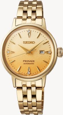 Seiko Presage ‘Eggnog’ Diamond-set 30mm Cocktail Time SRE018J1