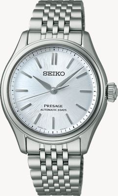 Seiko Presage 经典系列“aijiro”自动腕表（36毫米）浅靛蓝色表盘/不锈钢表带 SPB521J1