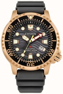 Citizen Мужские часы promaster diver eco-drive с серым циферблатом и серым ремешком из искусственной кожи BN0163-00H