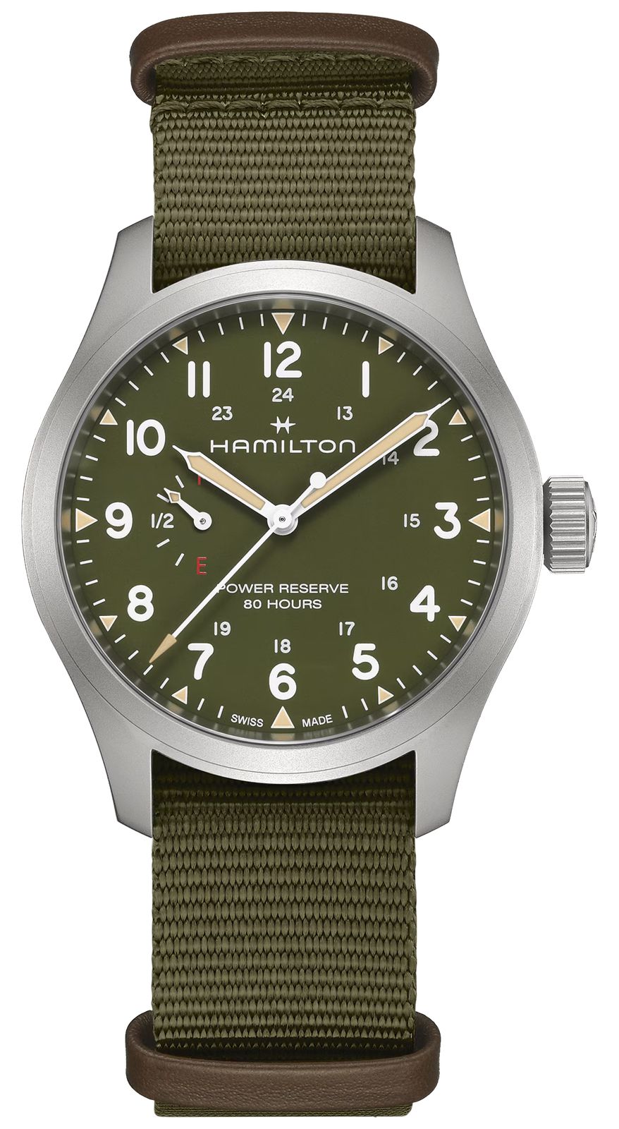 Hamilton mÃ©canique Khaki field rÃ©serve de marche ( montre