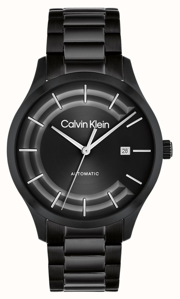 Calvin klein men's black retailer watch