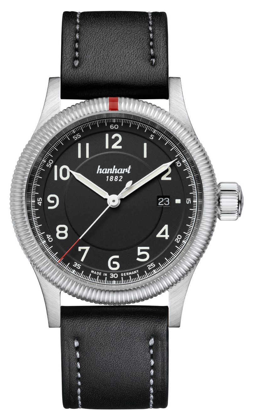 Hanhart automatique Pioneer One (42 mm), cadran noir montre