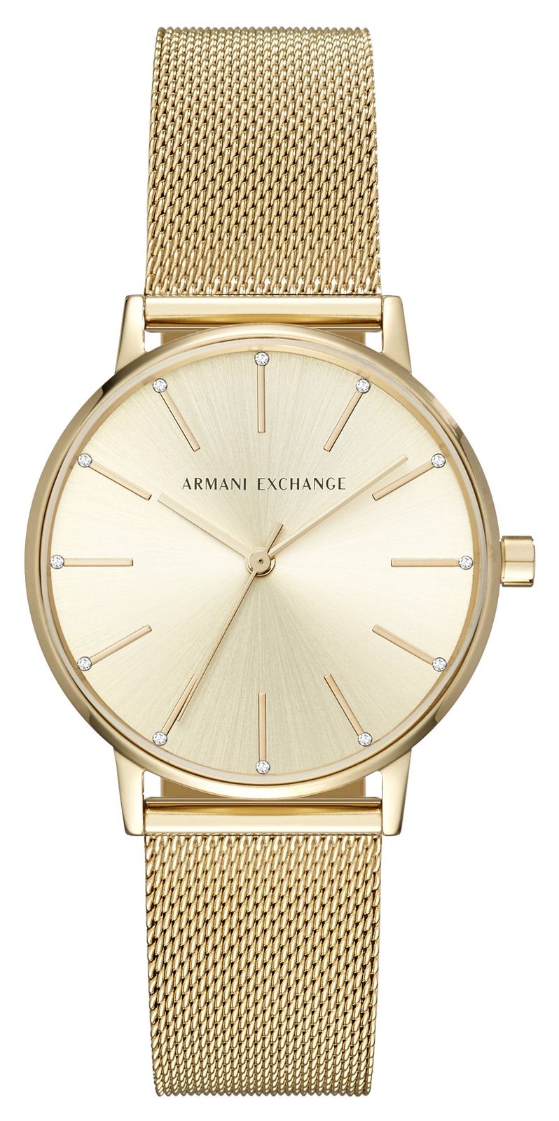 Armani Exchange Femme | Cadran Or | Bracelet En Maille D' Montre
