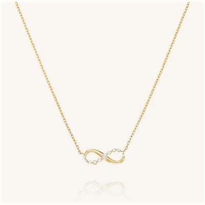 Rosefield Jewellery Infinity Necklace Gold Stainless Steel JNING-J1311