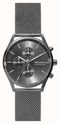 Skagen Relógio masculino cronógrafo cinza SKW6608