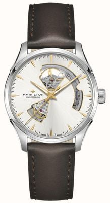 Hamilton Jazzmaster Open Heart Auto (40mm) Silver Dial / Brown Leather Strap H32675551