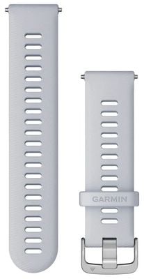 Garmin Solo cinturino a sgancio rapido (22 mm) in silicone bianco, hardware argento 010-11251-3B