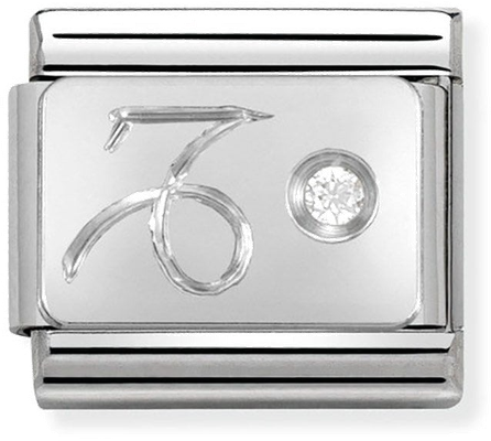 Nomination Classic Capricorn Cubic Zirconia Sterling Silver Charm 330302/10