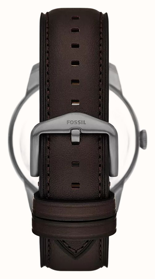Fossil Townsman Big Tic 42 mm Gunmetal Brown Leather FS6191 - 备用视图 4