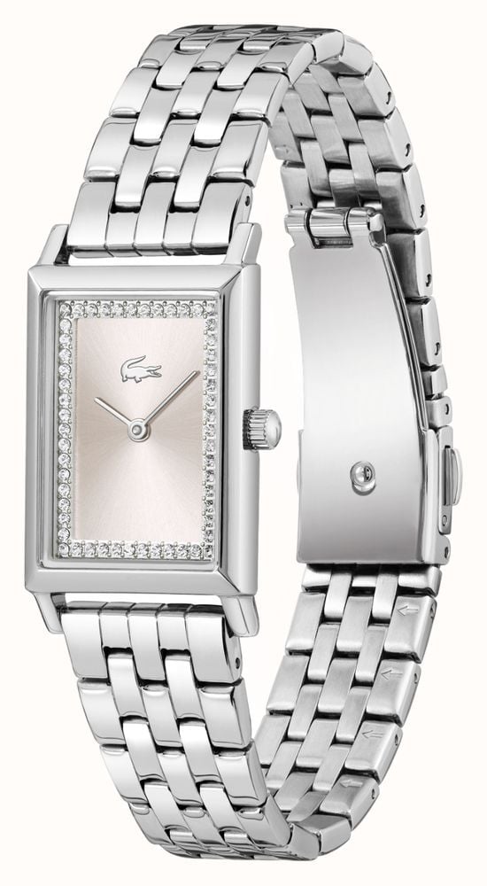 Lacoste Catherine Quartz (20.7x28.3mm) Pink Sunray Dial / Stainless Steel Bracelet 2001487 - alternatieve weergave 2