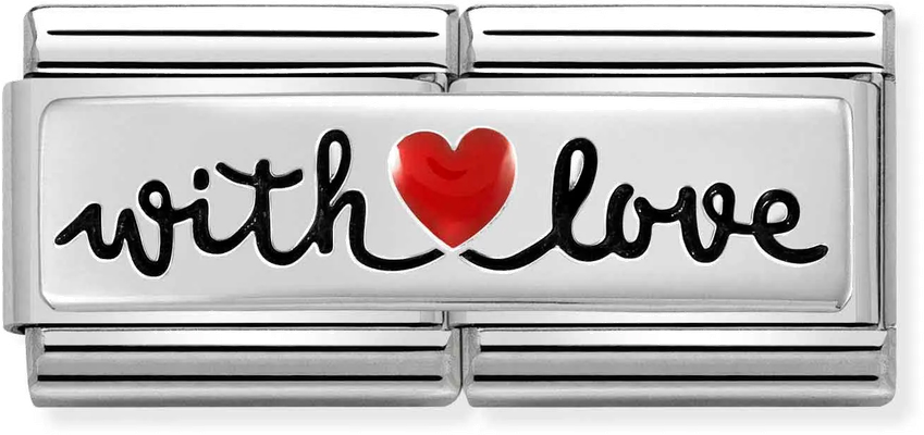 Nomination Classic Heart Sterling Silver & Steel Enamel Charm 330721/09