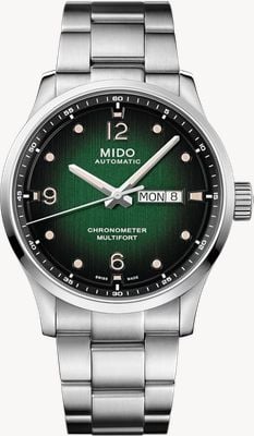 MIDO Multifort M Chronometer (42 mm) quadrante verde sfumato / bracciale in acciaio inossidabile M0384311109700