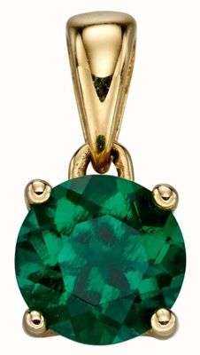 Elements Gold 9ct Y/g Emerald Cz May Birthstone Pendant Only GP2192