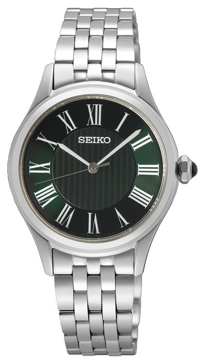 Seiko Caprice quartz (29,6 mm) cadran vert foncÃ© / bracelet montre