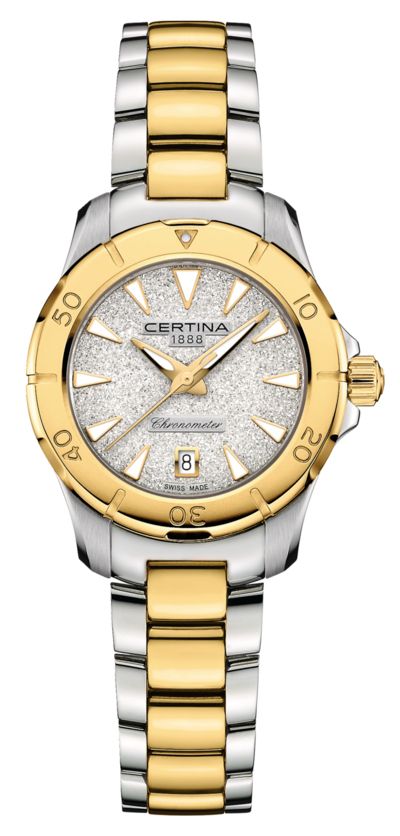 Certina DS Action avec cadran argentÃ© pailletÃ© et montre