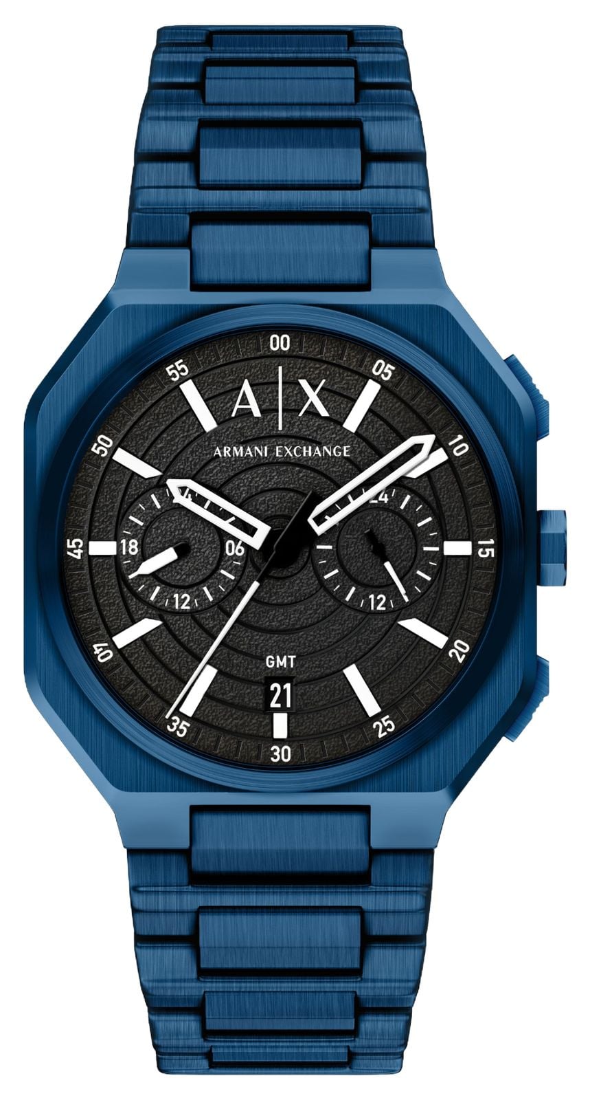 Armani Exchange Bass Dual-Time Bluewatch in Multi