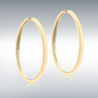50mm 9ct Yellow Gold Tube Hoops 1.51.2749