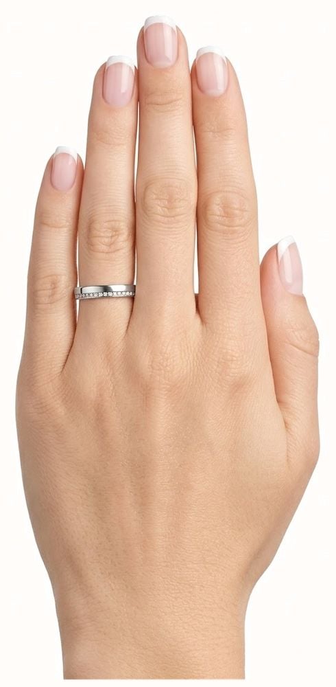 Round Brilliant Natural Diamond 18ct White Gold Half Eternity Ring JM9533 - alternatieve weergave 4