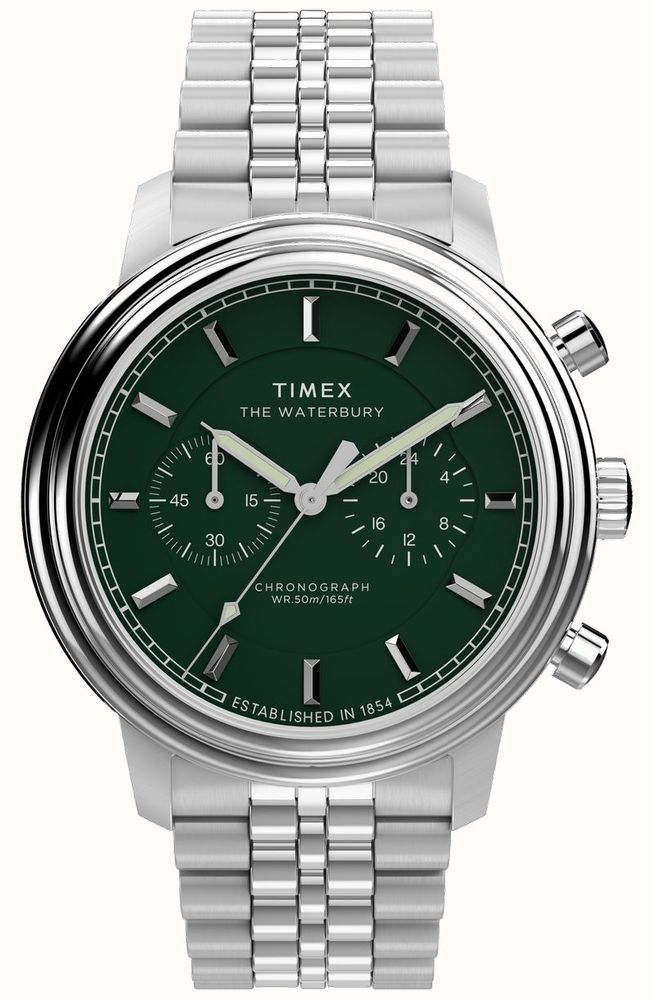 Timex Waterbury Metropolitan Chronograph (41mm) Green Dial