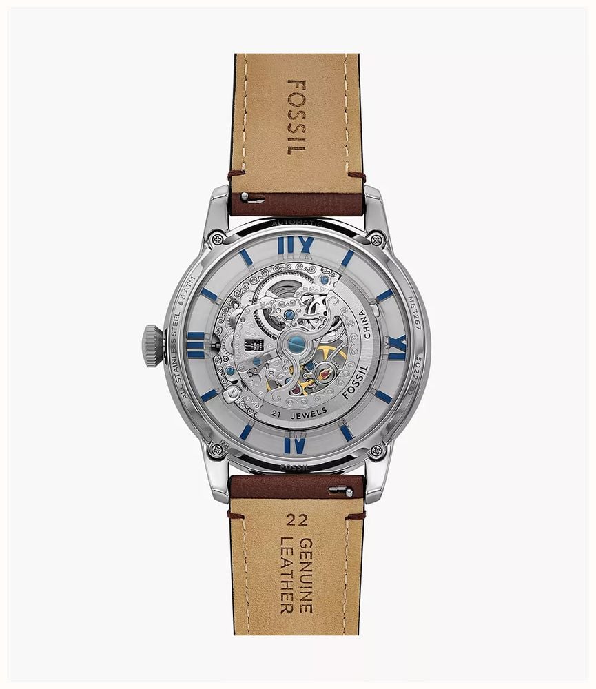 Fossil Townsman 44 mm Automatic Brown Leather ME3267 - alternate view 3