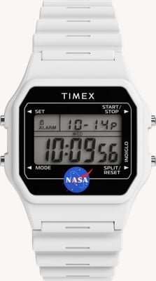 Timex Main Street NASA Artemis デジタル (36mm) ポジティブディスプレイ / ルナーホワイトレジンストラップ ウォッチ TW2Y13500