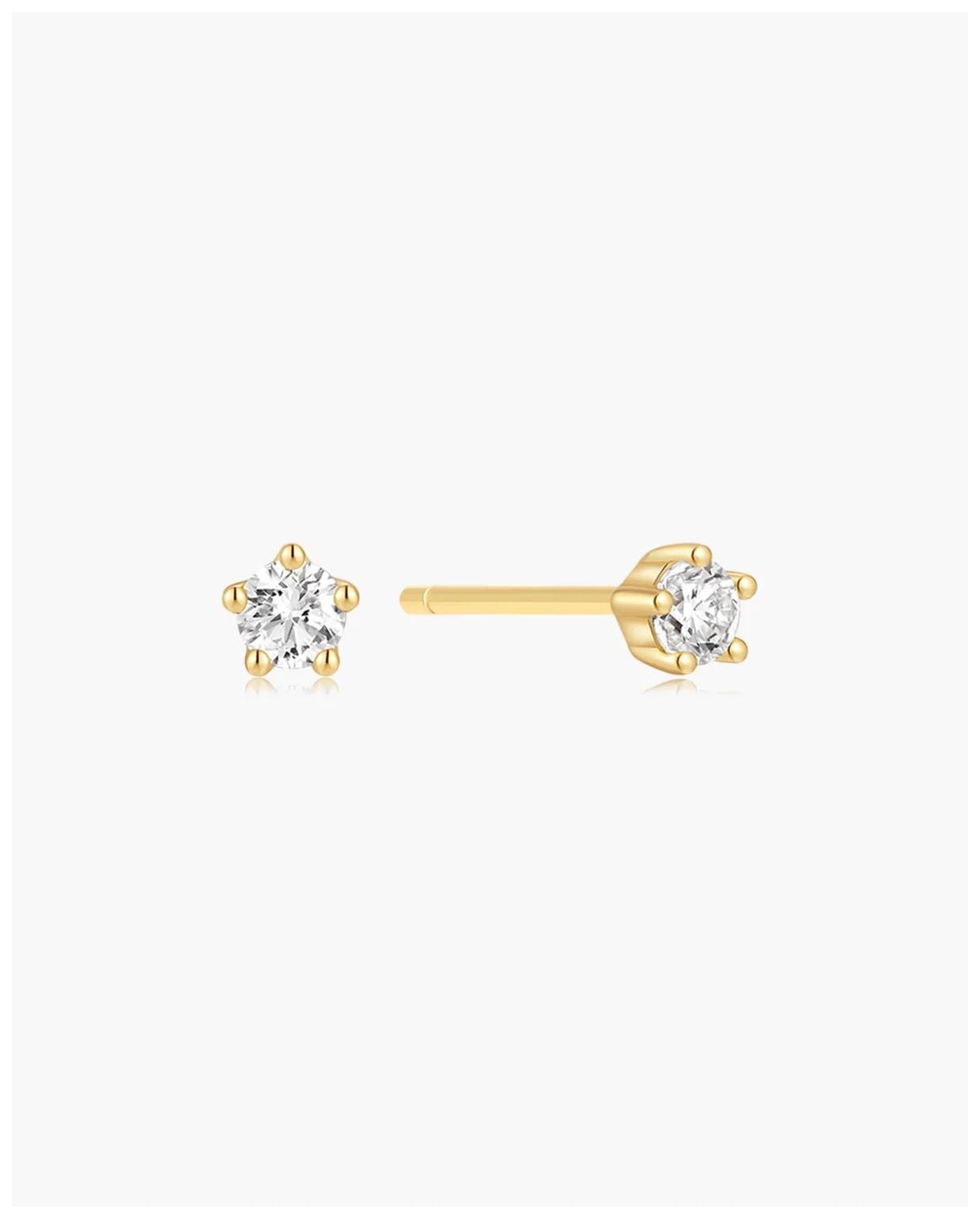 Ania Haie Gold Mini Five-Prong Sparkle Stud Earrings E079- Jewellery