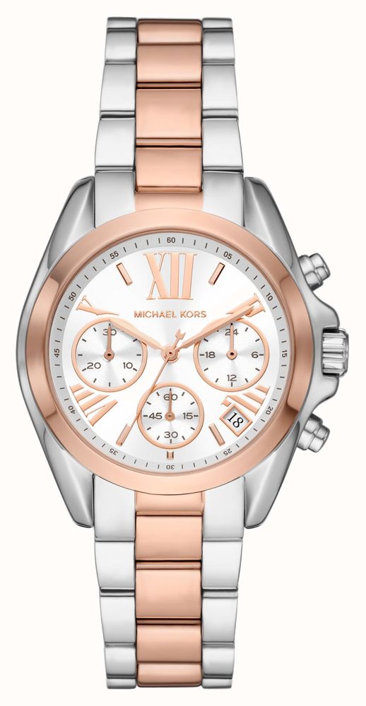 Michael Kors Bradshaw Two-Tone Rose Gold And Silver Toned Watch 
