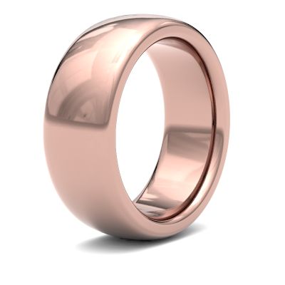 James Moore Wedding Ring | Oro rosa 18 carati | 8 mm | extra pesante | taglia premium court | ag_8lzp-18r AG_8LZP-18R