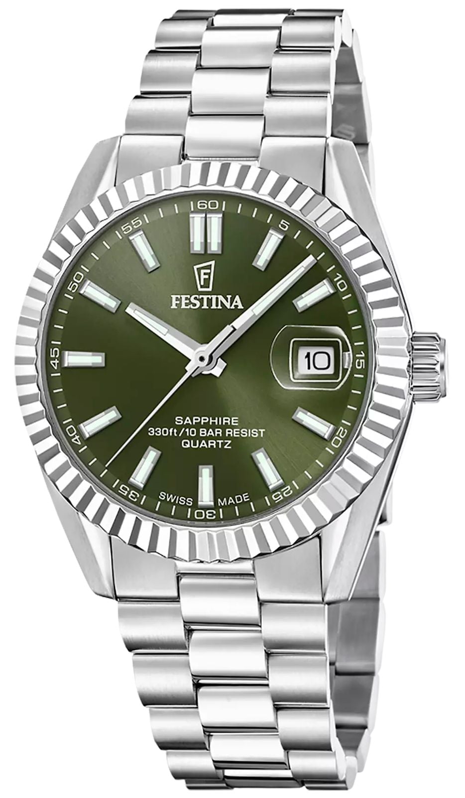 Festina Swiss Made Classic Quartz 40mm Green Dial  Watch