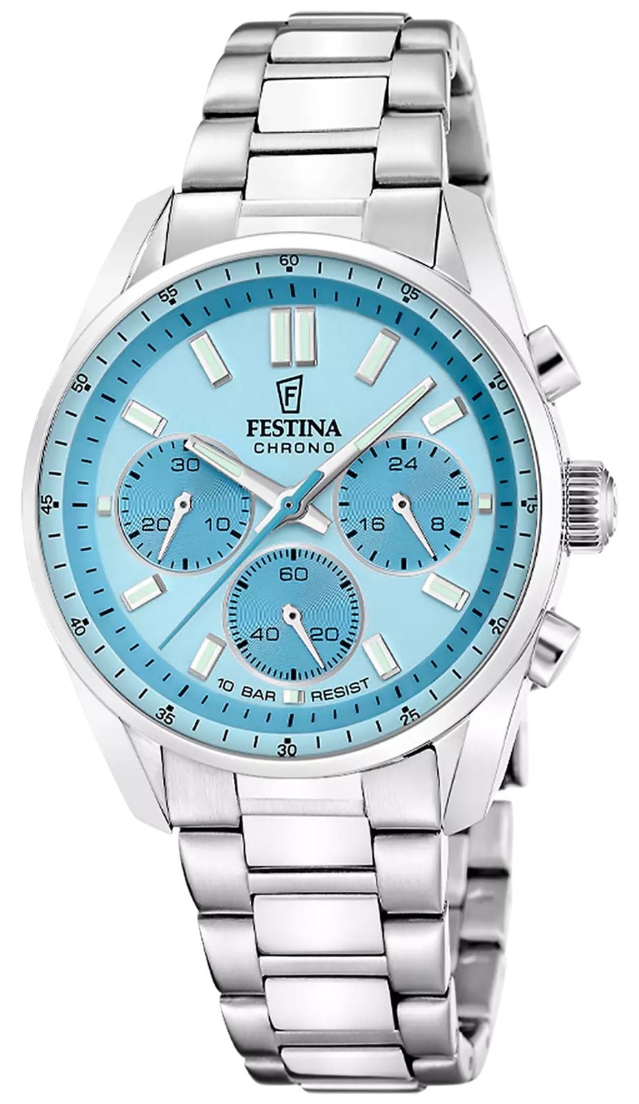 Festina Boyfriend Quartz Chronograph 375mm Sky Blue Dial Watch Festina Boyfriend Quartz Chronograph 375mm Sky Blue Dial Watch