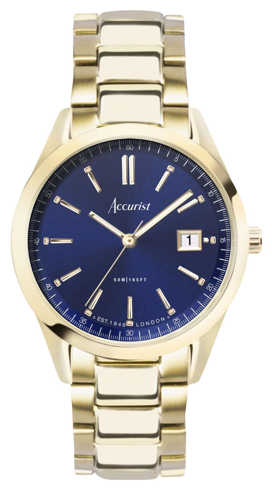Accurist homme Ã  quartz (40 mm) avec cadran bleu montre