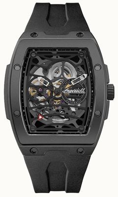 Ingersoll THE RIM Automatic (42mm) Black Skeleton Dial / Black PU Strap I16201